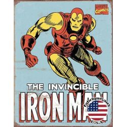 Vraie plaque américaine US Iron man en métal éditions clouet