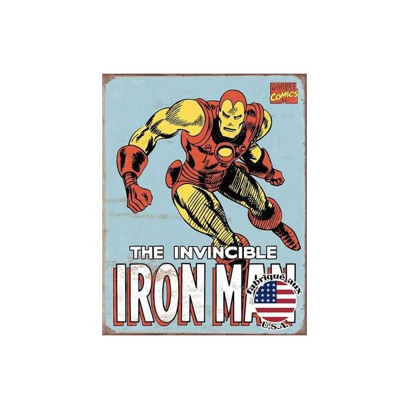 Vraie plaque américaine US Iron man en métal éditions clouet