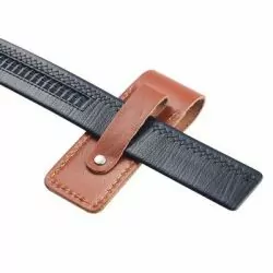 Étui à couteau Laguiole officiel en cuir et métal avec attache ceinture
