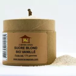 sucre blond bio vanillé vanille bourbon type gourmet